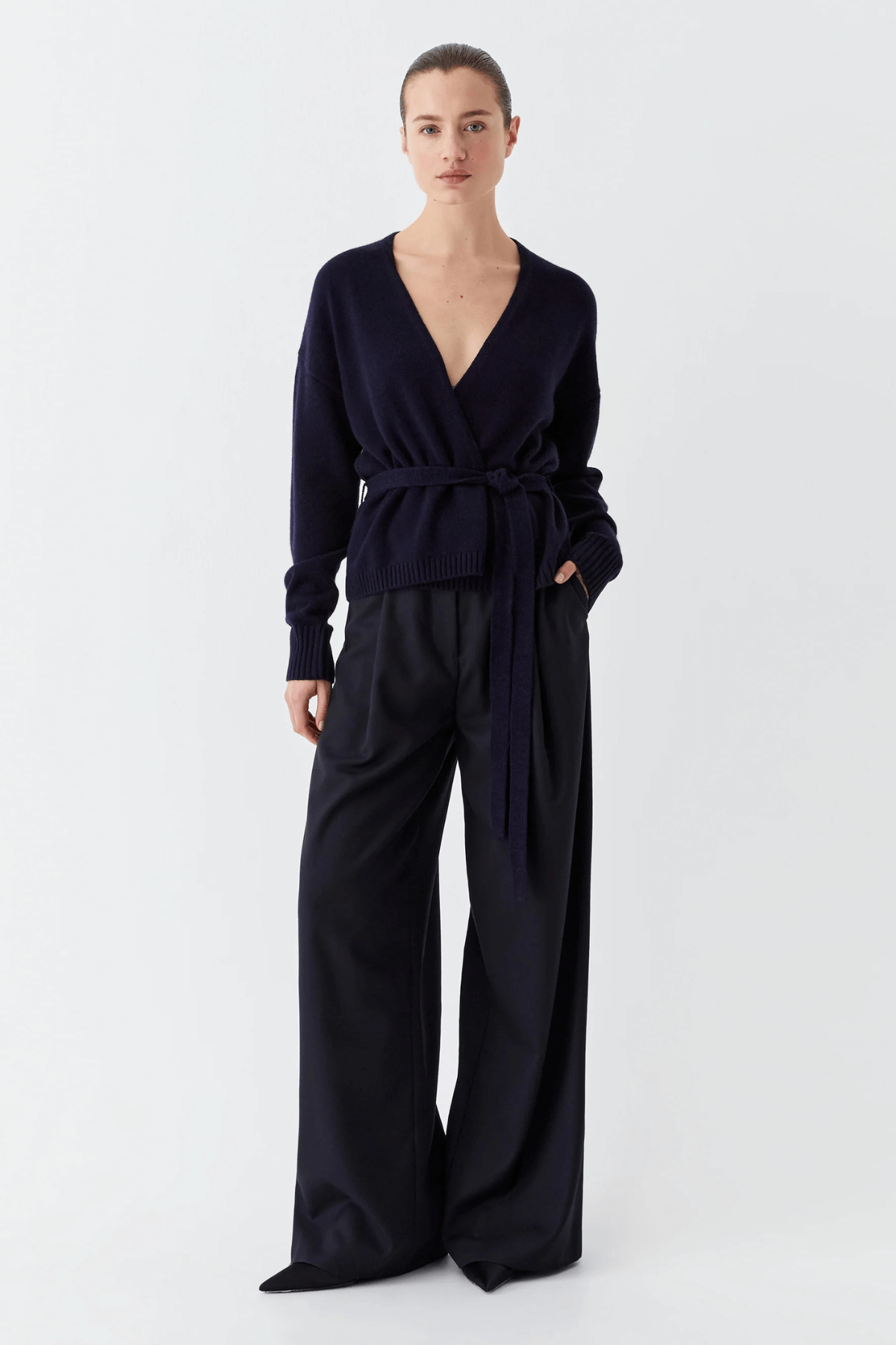 AVON KNIT CARDIGAN NAVY