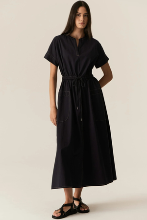 AVRID DRAWCORD DRESS INK