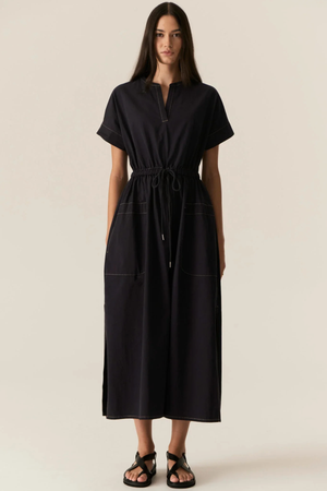 AVRID DRAWCORD DRESS INK