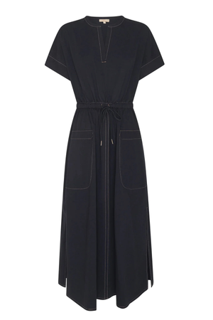 AVRID DRAWCORD DRESS INK