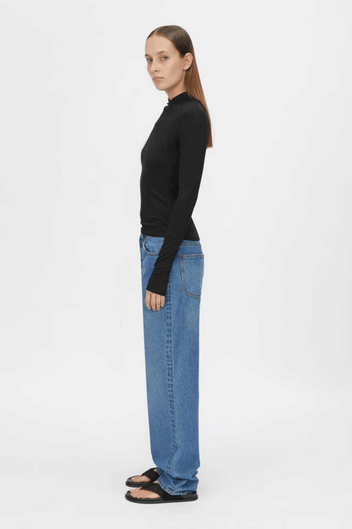 AXIAL LONG SLEEVE TOP BLACK