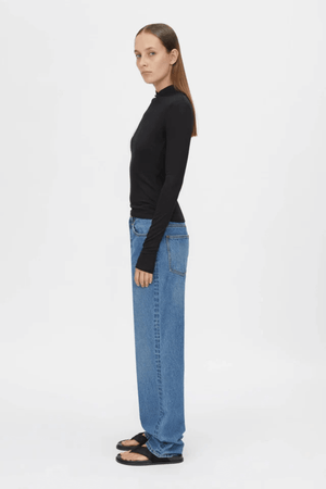 AXIAL LONG SLEEVE TOP BLACK