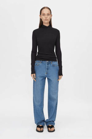 AXIAL LONG SLEEVE TOP BLACK