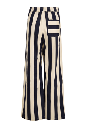 BACK TO TRACK TROUSER NAVY STRIPE