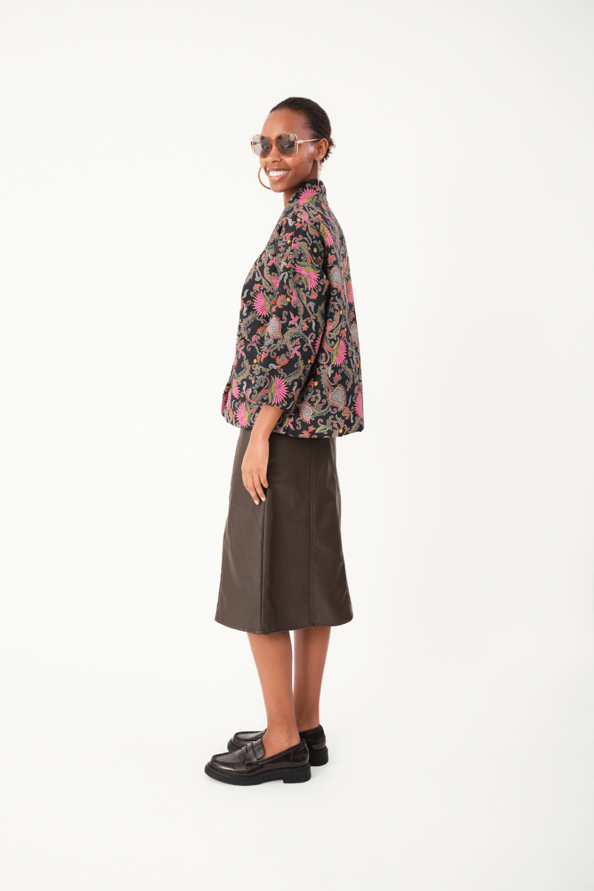 BARBRA JACKET LS FLOWER PRINT