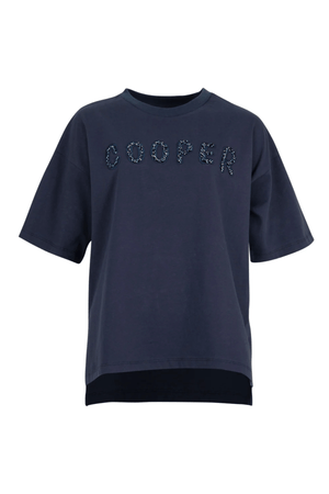 BEADING LADY T-SHIRT NAVY