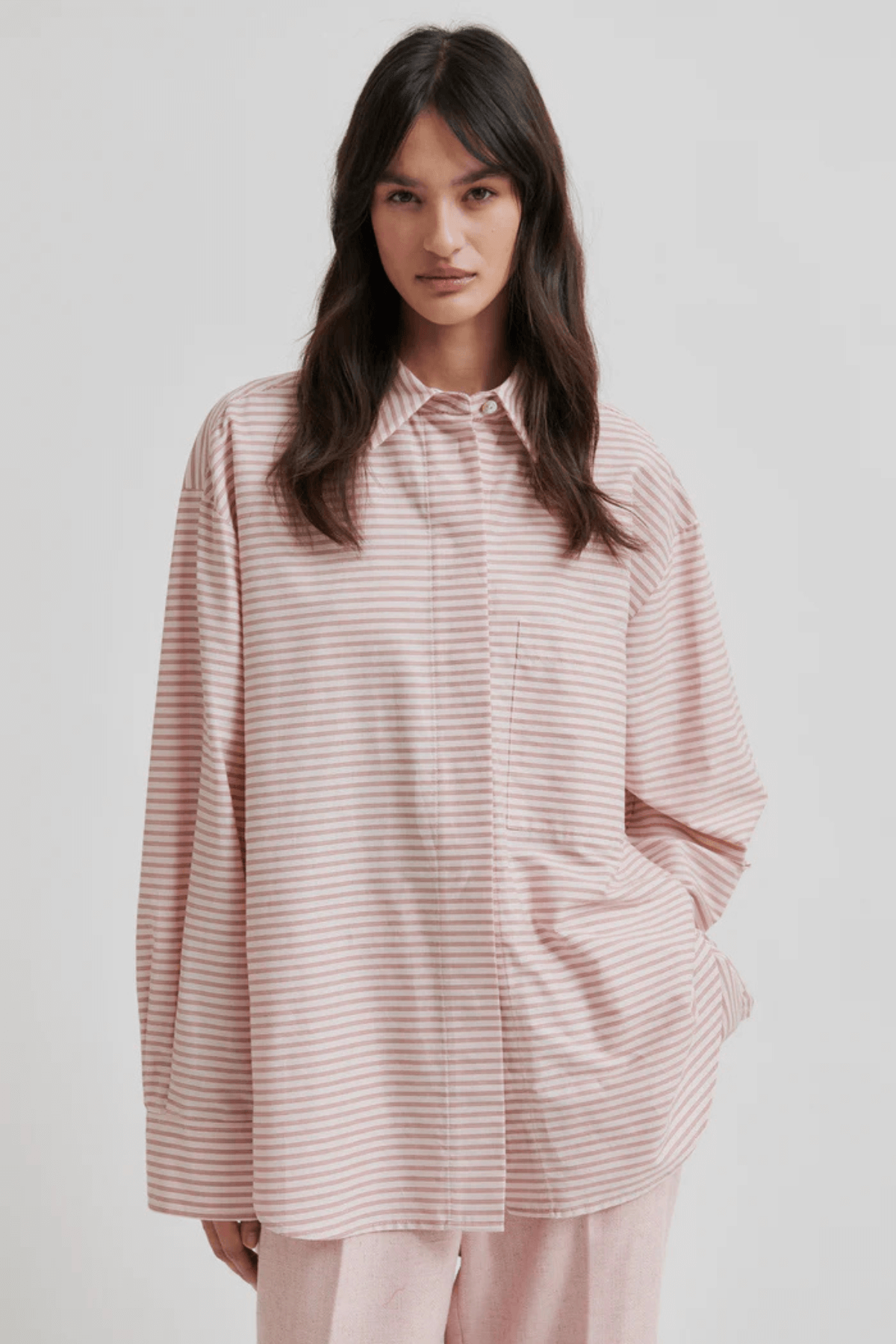 BECKA BUTTON FRONT SHIRT SEPIA ROSE
