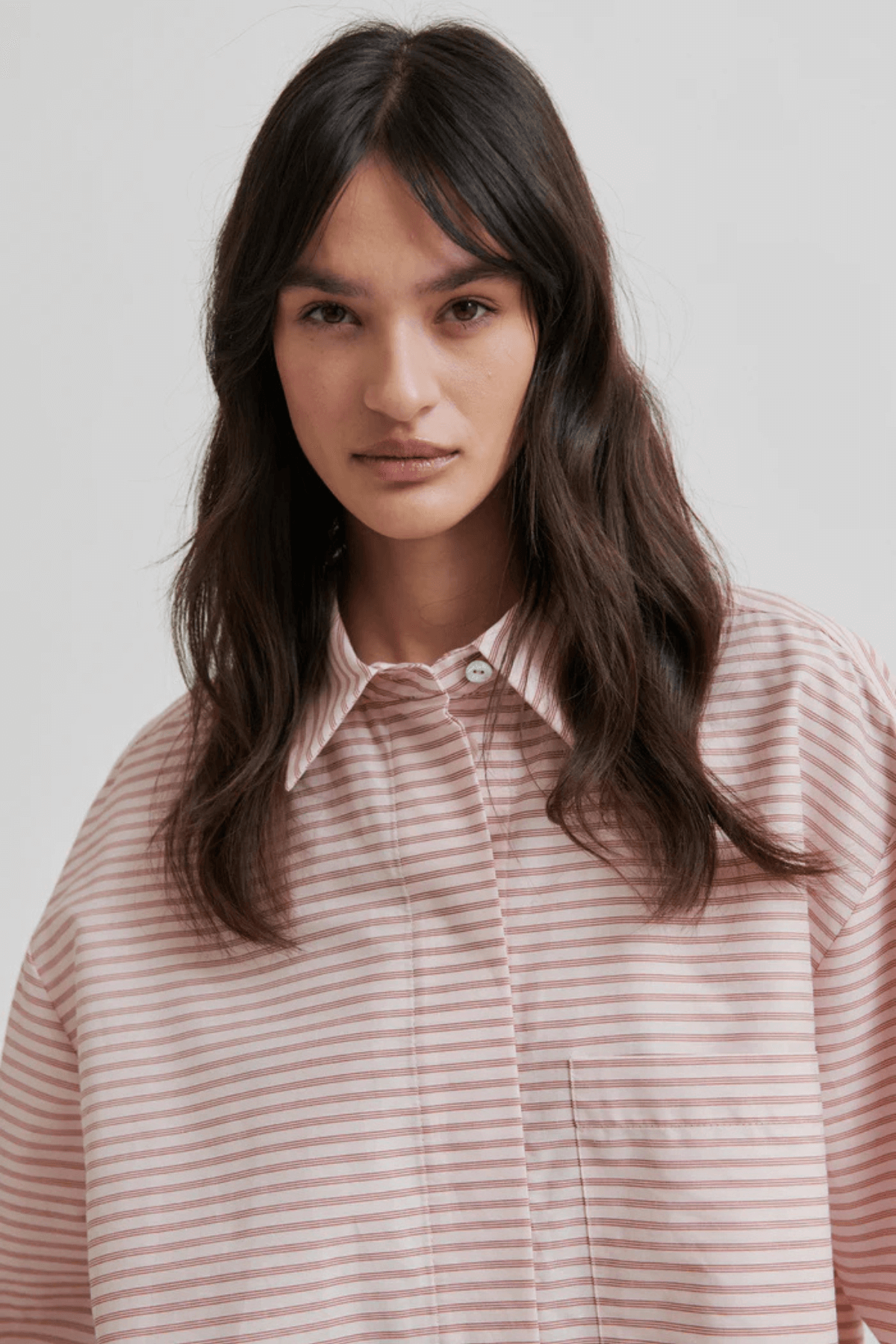 BECKA BUTTON FRONT SHIRT SEPIA ROSE