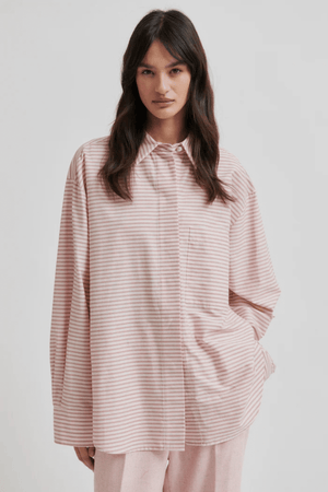 BECKA BUTTON FRONT SHIRT SEPIA ROSE