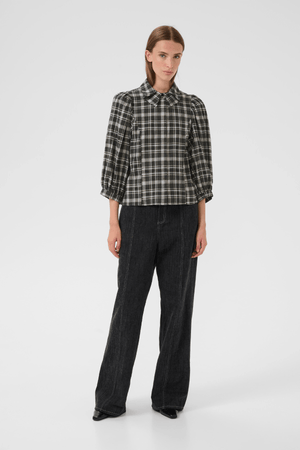 BELIS FROSTY BLOUSE THUNDERSTORM CHECK