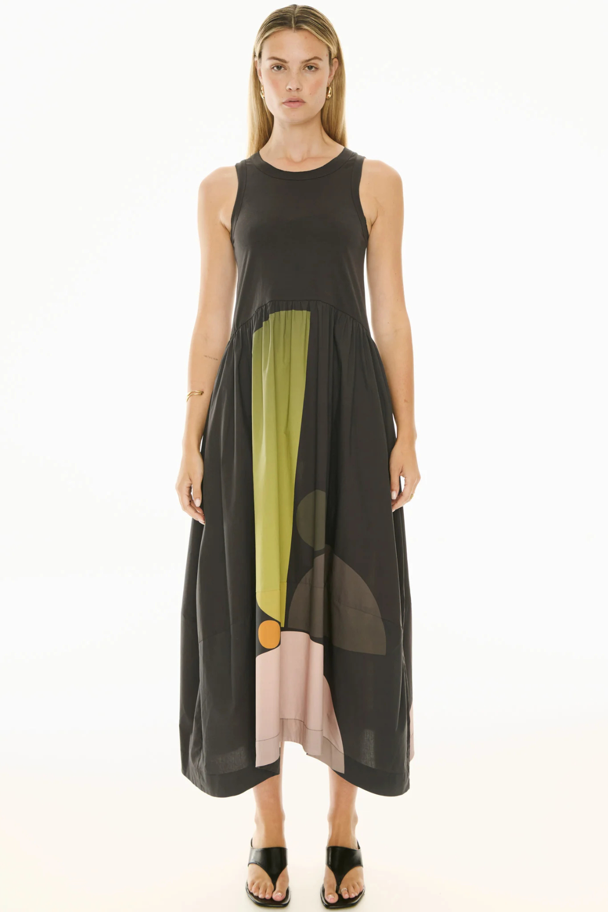 BELLE PRINT TANK DRESS ART PRINT