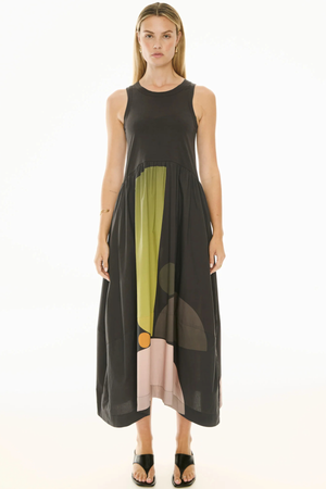 BELLE PRINT TANK DRESS ART PRINT