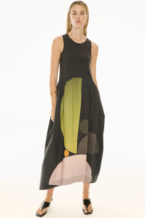 BELLE PRINT TANK DRESS ART PRINT