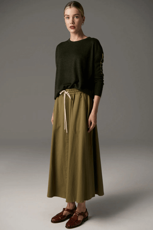 BENNET DRAPE BACK KNIT KHAKI/INK/GREEN