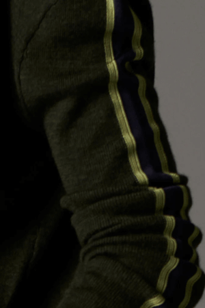 BENNET DRAPE BACK KNIT KHAKI/INK/GREEN