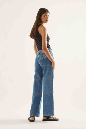 BIANCA MID WIDE LEG JEAN MOMENT MID BLUE