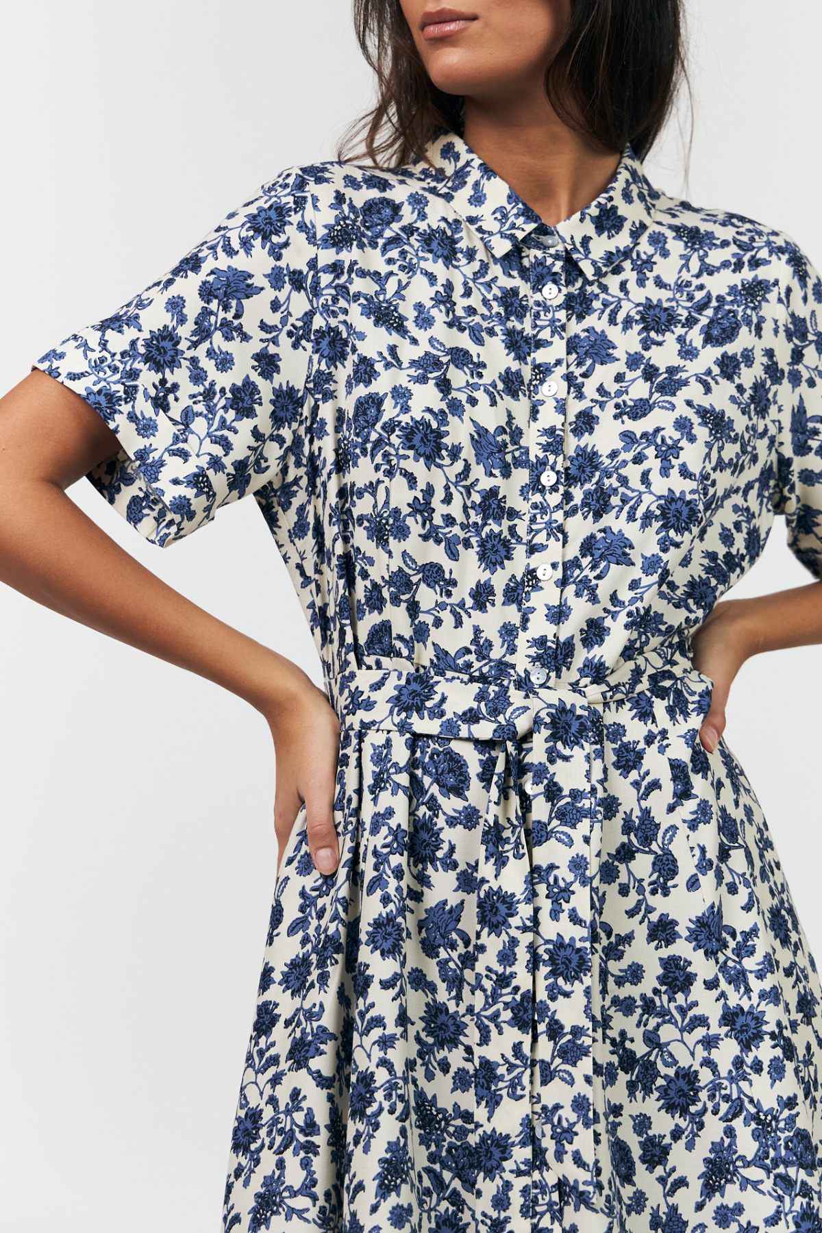 BLAKE MIDI DRESS BLUE