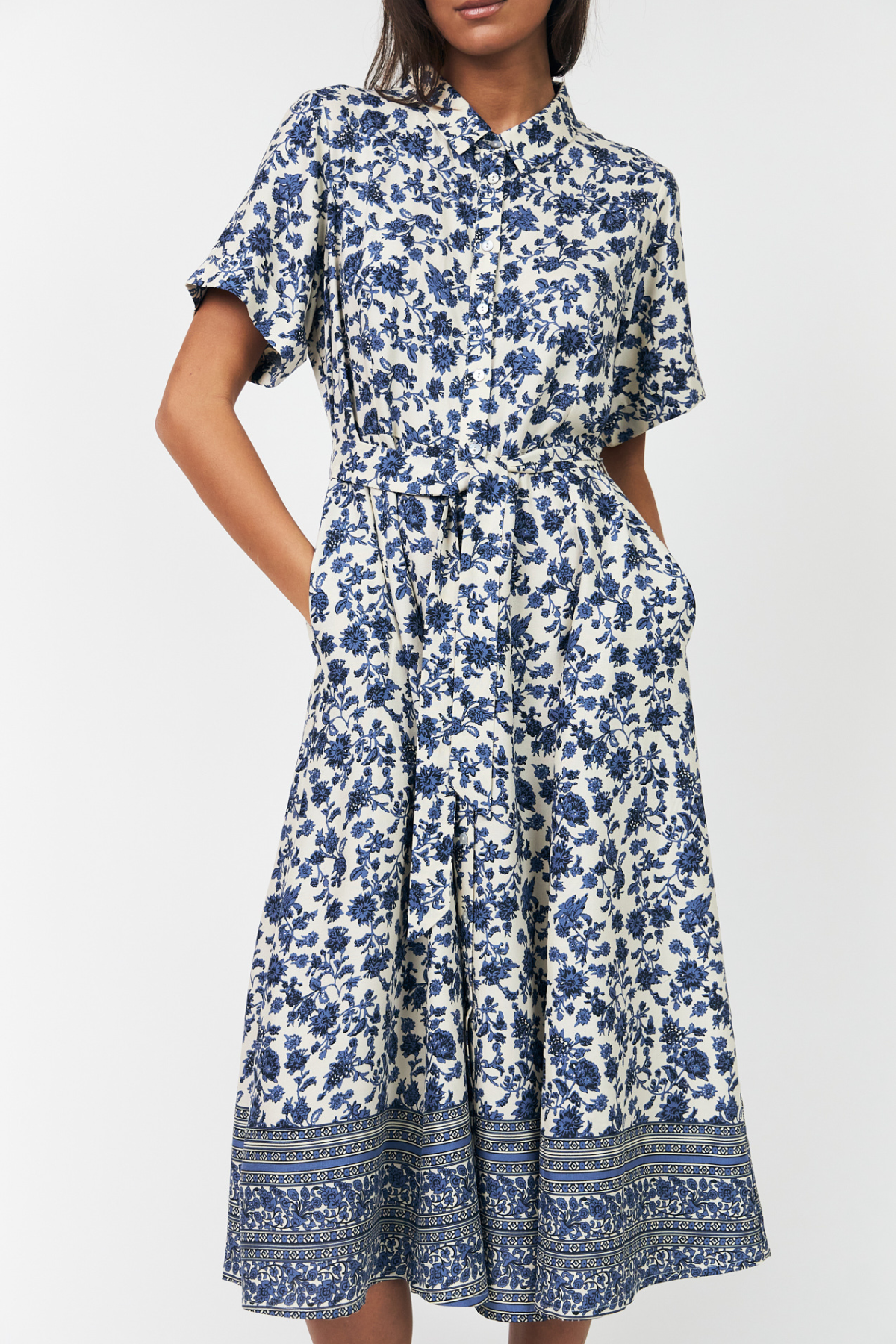 BLAKE MIDI DRESS BLUE