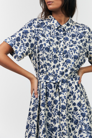 BLAKE MIDI DRESS BLUE