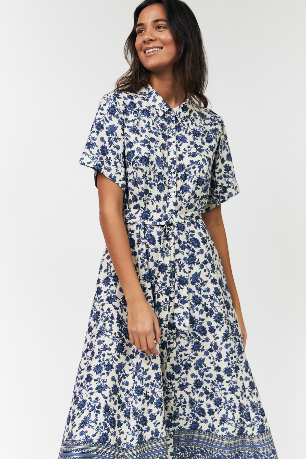BLAKE MIDI DRESS BLUE