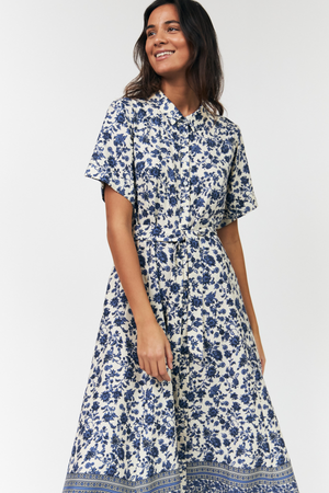BLAKE MIDI DRESS BLUE