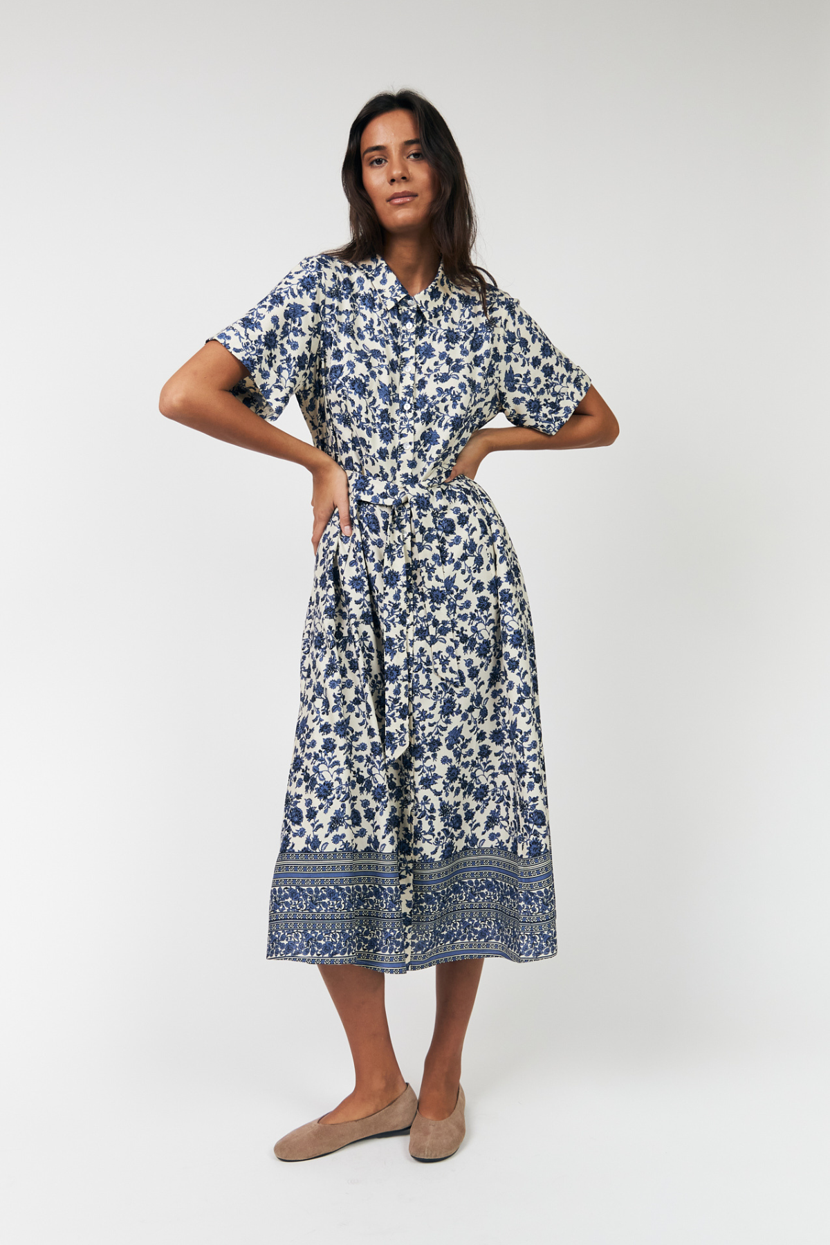 BLAKE MIDI DRESS BLUE