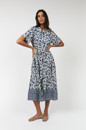 BLAKE MIDI DRESS BLUE