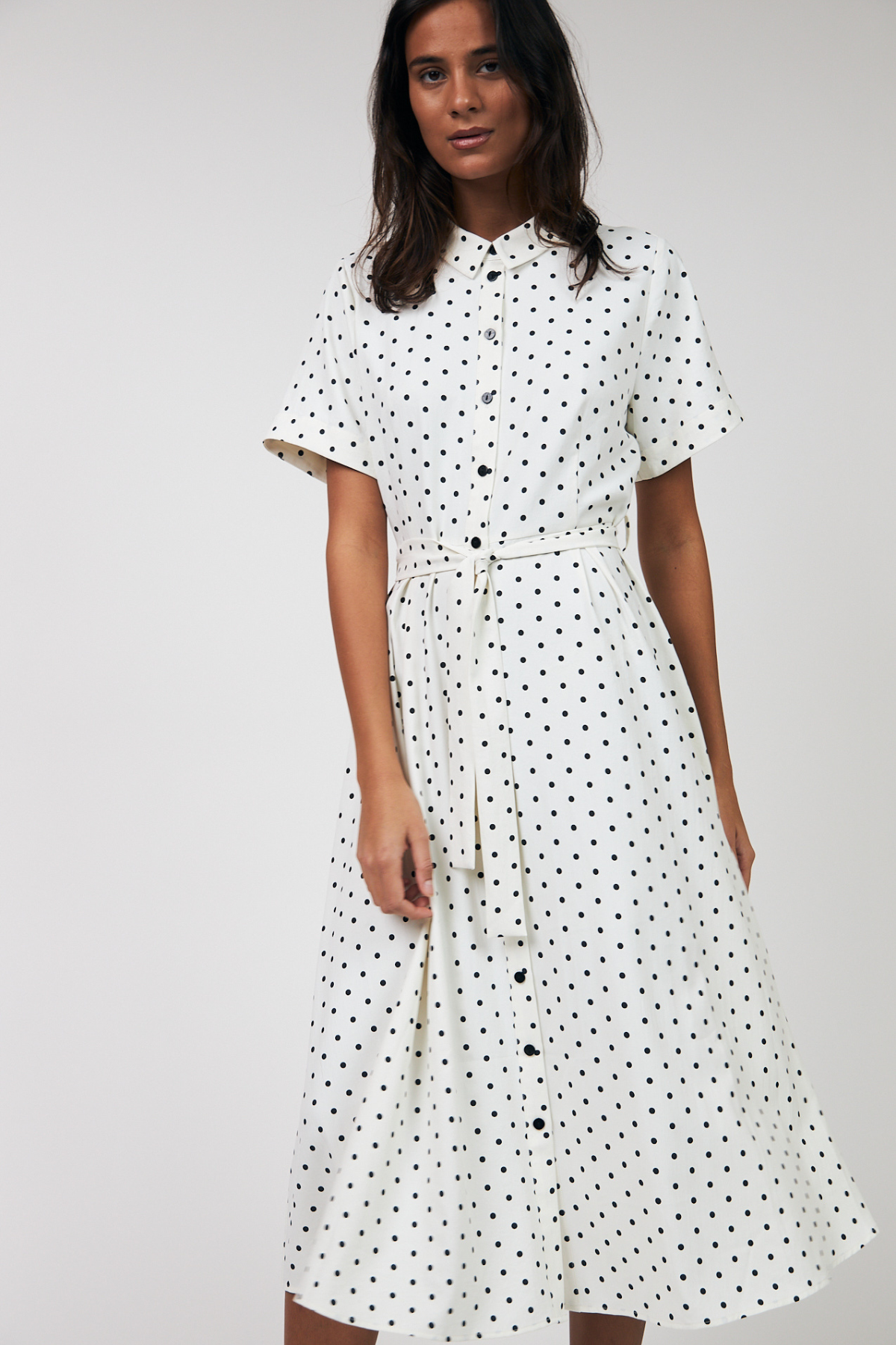BLAKE MIDI DRESS DOT PRINT