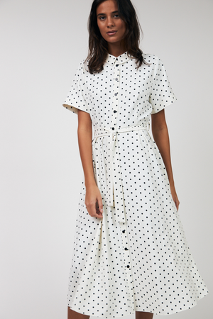BLAKE MIDI DRESS DOT PRINT
