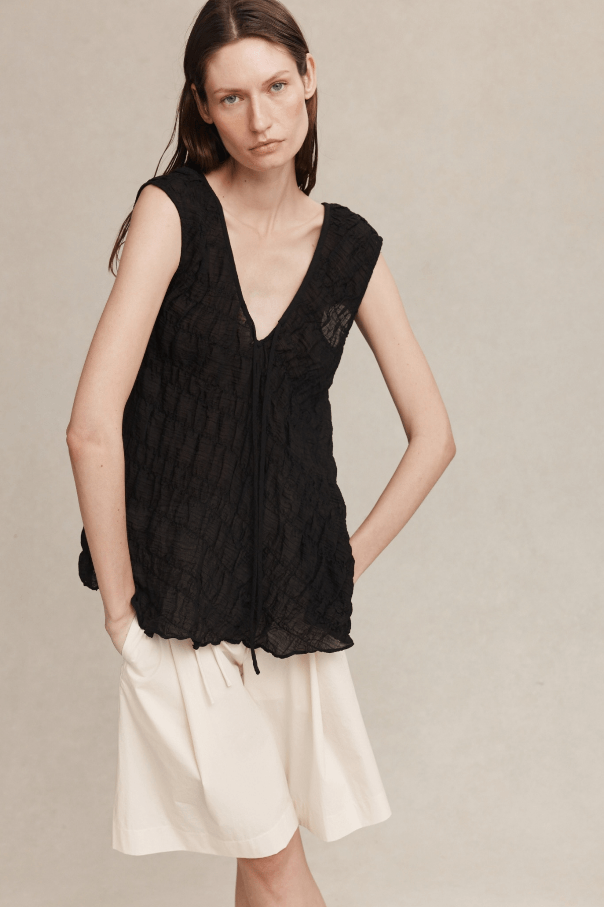 BLANCHE TOP BLACK