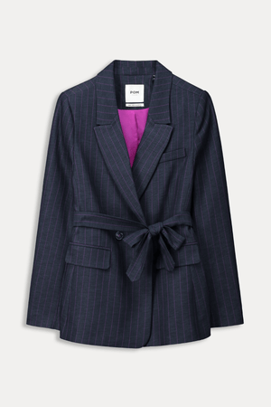 BLAZER STRIPED MIDNIGHT BLUE