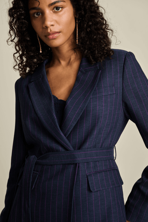 BLAZER STRIPED MIDNIGHT BLUE