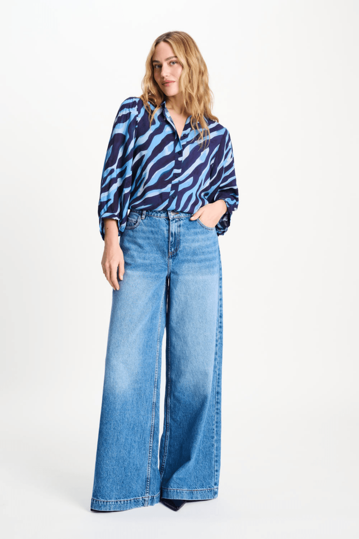 BLOUSE ANIMAL BLUE