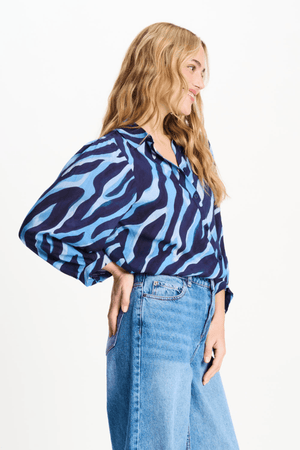 BLOUSE ANIMAL BLUE