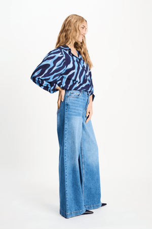 BLOUSE ANIMAL BLUE