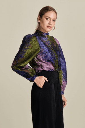 BLOUSE FESTIVE FEATHERS