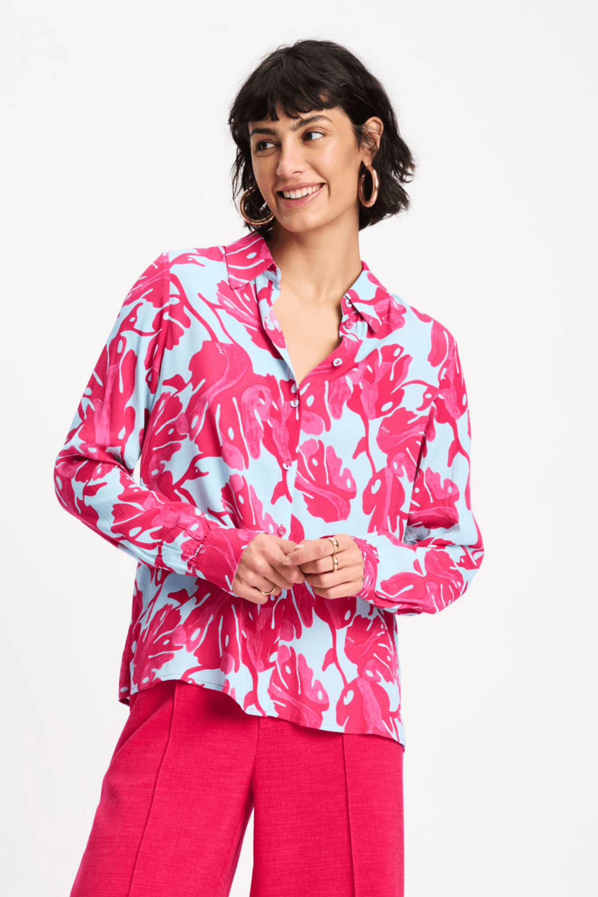 BLOUSE MILA URBAN FLORA BLUE