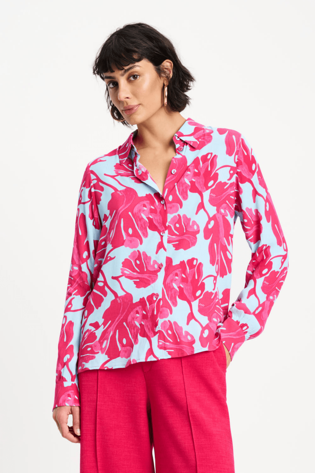 BLOUSE MILA URBAN FLORA BLUE