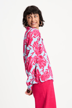 BLOUSE MILA URBAN FLORA BLUE