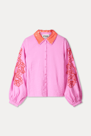 BLOUSE CHEERING PINK SEQUIN