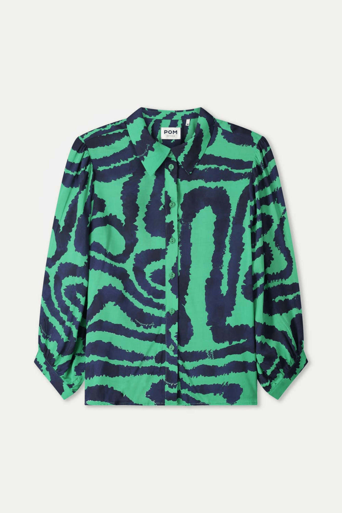 BLOUSE WAVES GREEN