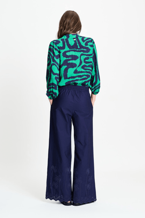 BLOUSE WAVES GREEN