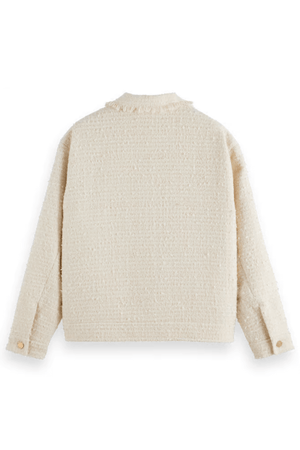 BOUCLE TWEED TRUCKER JACKET SOFT ICE