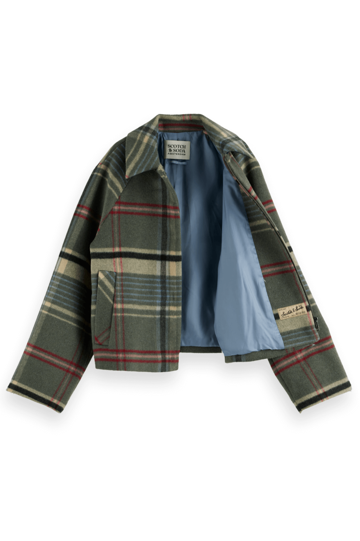BOXY SHIRT JACKET THYME CHECK