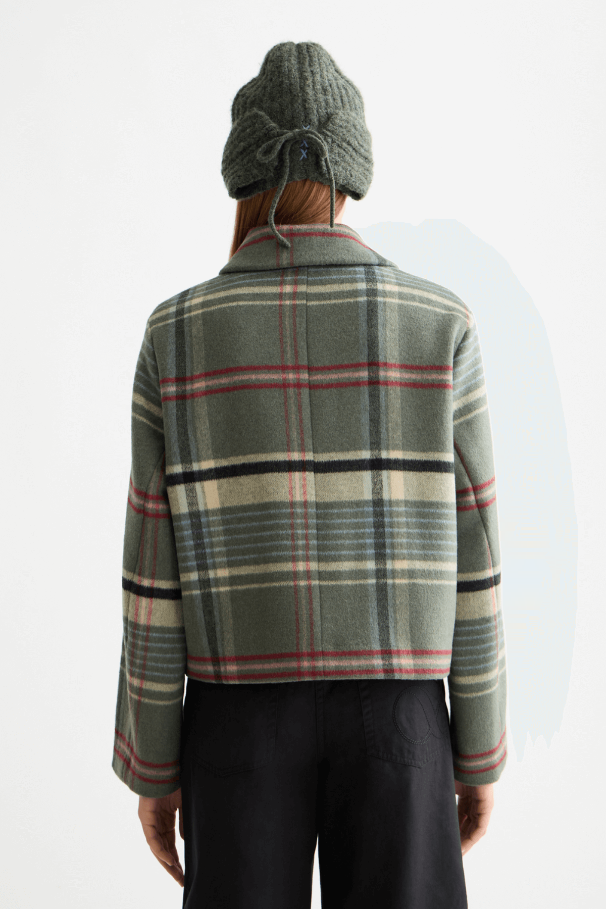 BOXY SHIRT JACKET THYME CHECK