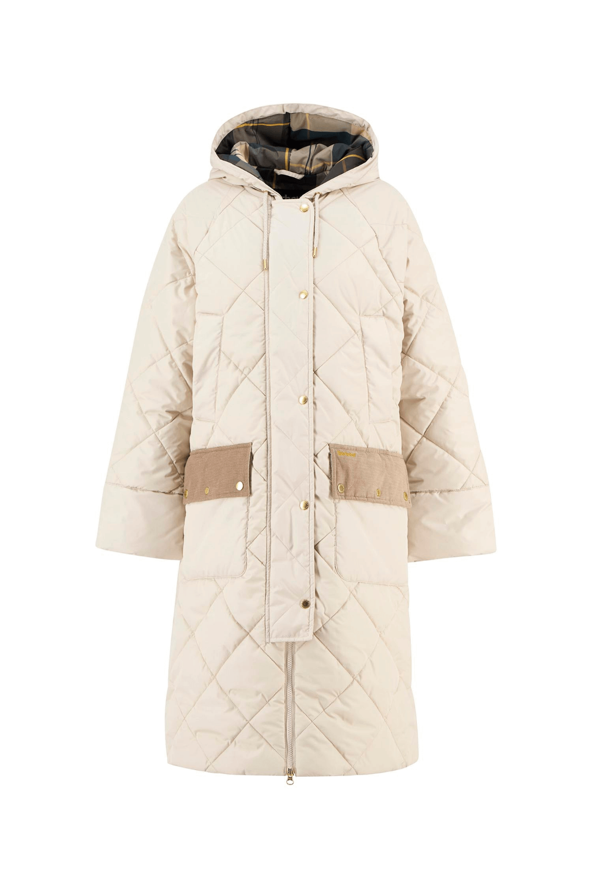 BRAIDLEY QUILTED JACKET OATMEAL/ANCIENT TARTAN