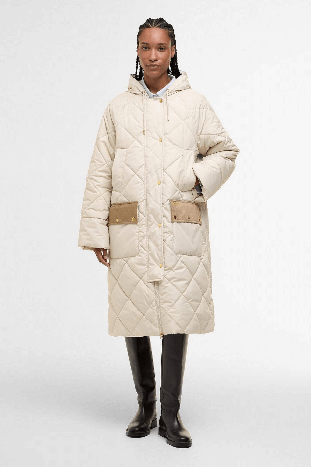 BRAIDLEY QUILTED JACKET OATMEAL/ANCIENT TARTAN