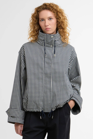 BRONWYN CHECK SHOWERPROOF JACKET NAVY GINGHAM