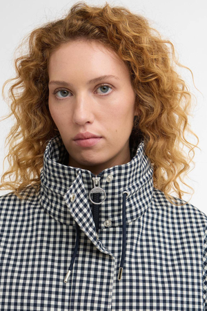 BRONWYN CHECK SHOWERPROOF JACKET NAVY GINGHAM
