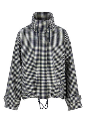 BRONWYN CHECK SHOWERPROOF JACKET NAVY GINGHAM